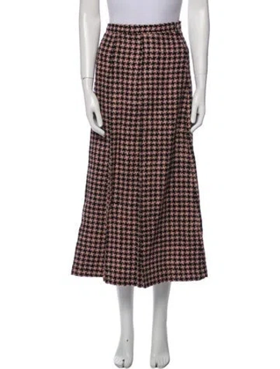 Pre-owned Gucci Wool Midi Length Skirt In Multi