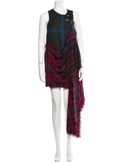 Pre-owned Gucci Wool Mini Dress In Black