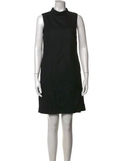 Pre-owned Gucci Wool Mini Dress In Black