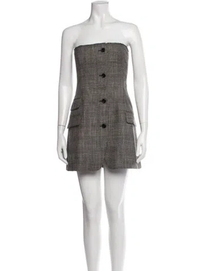 Pre-owned Gucci Wool Mini Dress In Blue