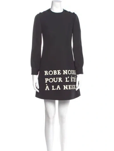 Pre-owned Gucci Wool Mini Dress In Gray