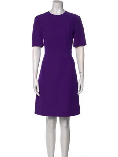 Pre-owned Gucci Wool Mini Dress In Purple