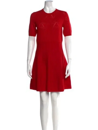 Pre-owned Gucci Wool Mini Dress W/ Tags In Red
