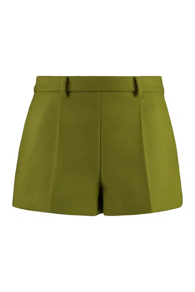 Gucci Wool Mini Shorts For Women In Green