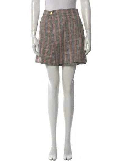 Pre-owned Gucci Wool Mini Shorts In Gray