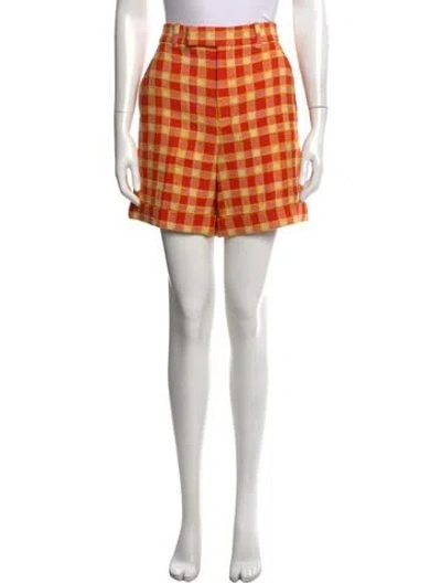 Pre-owned Gucci Wool Mini Shorts In Orange