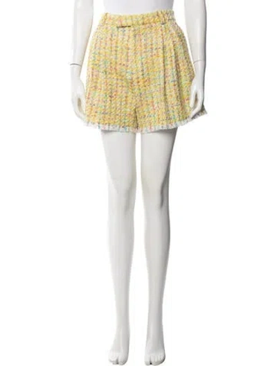 Pre-owned Gucci Wool Mini Shorts In Yellow