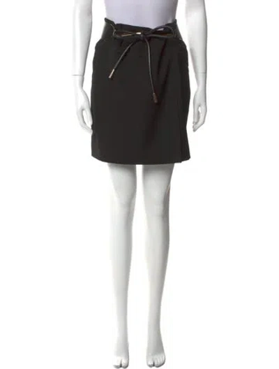 Pre-owned Gucci Wool Mini Skirt In Black