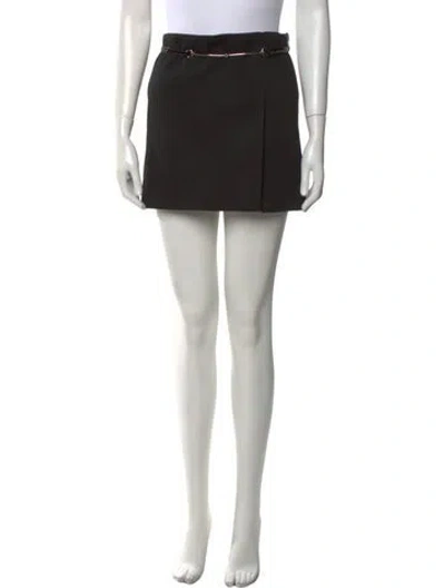 Pre-owned Gucci Wool Mini Skirt In Black