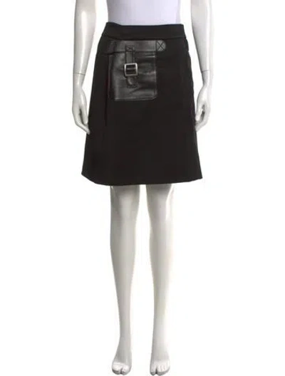 Pre-owned Gucci Wool Mini Skirt In Black