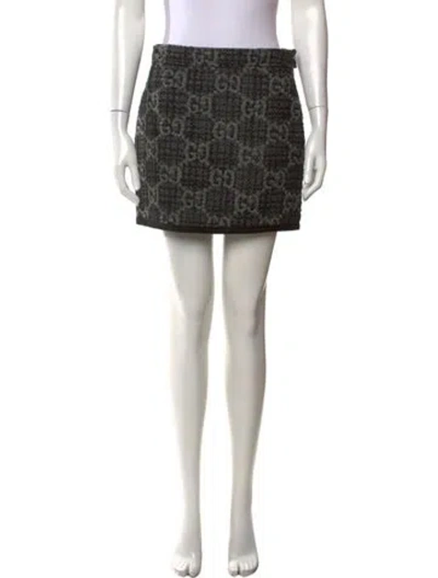 Pre-owned Gucci Wool Mini Skirt In Black