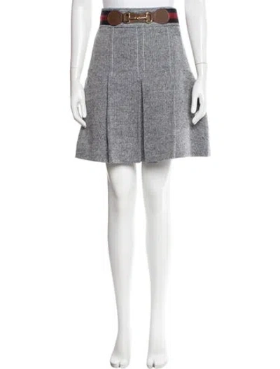 Pre-owned Gucci Wool Mini Skirt In Blue