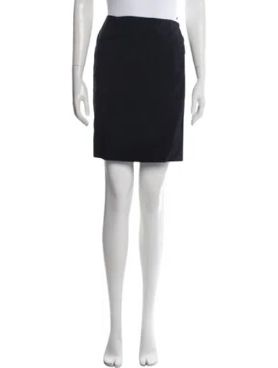 Pre-owned Gucci Wool Mini Skirt In Blue