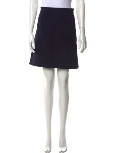 Pre-owned Gucci Wool Mini Skirt In Blue