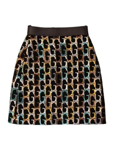 Pre-owned Gucci Wool Mini Skirt In Multi