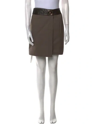 Pre-owned Gucci Wool Mini Skirt In Neutral