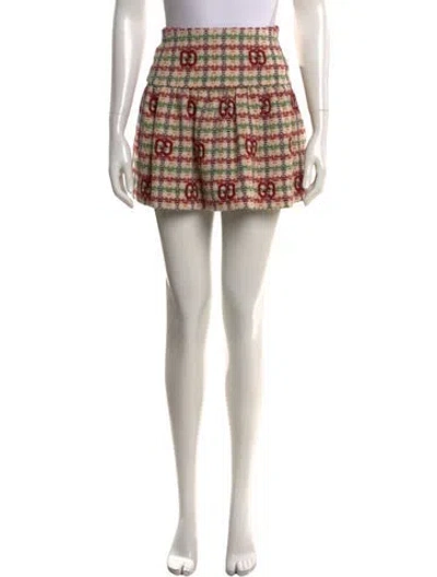 Pre-owned Gucci Wool Mini Skirt In Neutrals