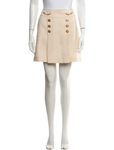 Pre-owned Gucci Wool Mini Skirt In Neutrals