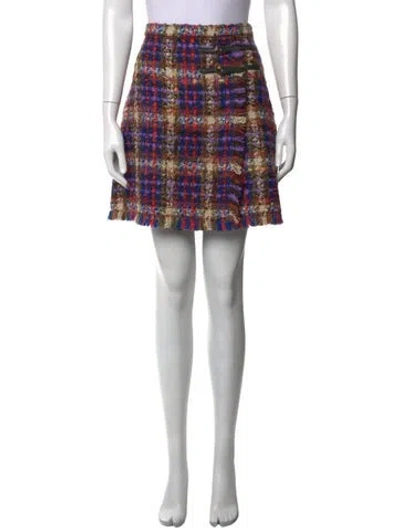 Pre-owned Gucci Wool Mini Skirt In Purple