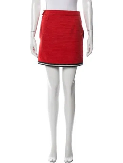 Pre-owned Gucci Wool Mini Skirt In Red