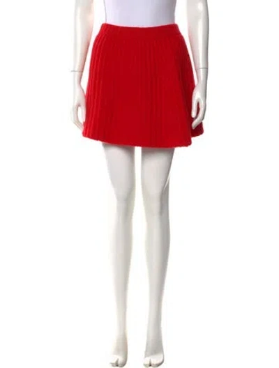 Pre-owned Gucci Wool Mini Skirt W/ Tags In Red