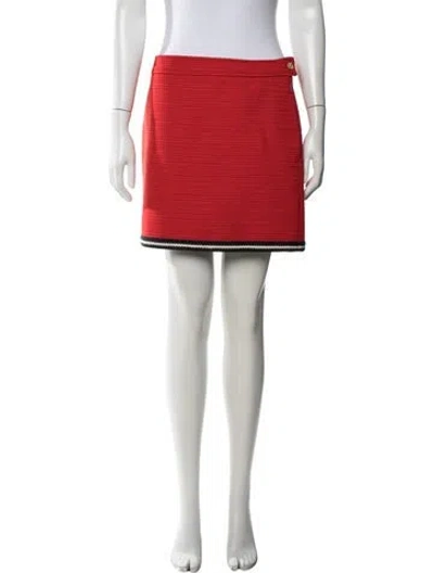 Pre-owned Gucci Wool Mini Skirt W/ Tags In Red