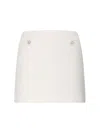 Gucci Interlocking G Wool-blend Bouclé Miniskirt In White