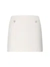 Gucci Wool Mini Skirt In White