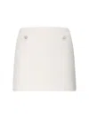 Gucci Wool Mini Skirt In Neutral