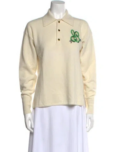 Pre-owned Gucci Wool Mock Neck Sweater In Neutral