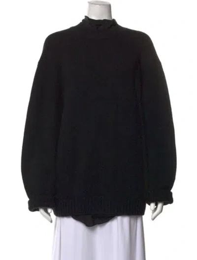 Pre-owned Gucci Wool Mock Neck Sweater W/ Tags In Black