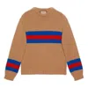 Gucci Striped Wool-blend Jumper In Brown