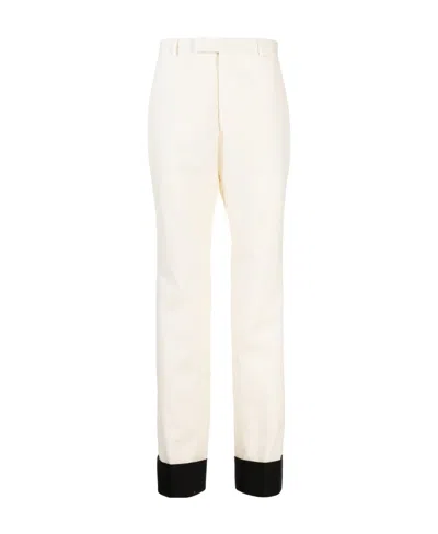 Gucci Wool-mohair Tailored Trousers In White
