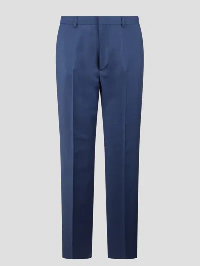Gucci Wool Mohair Trousers In Blue