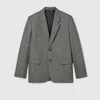 Gucci Wool Mouliné Jacket In Gray