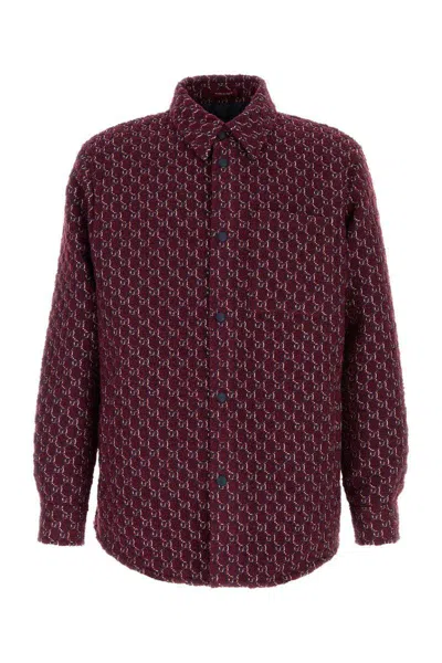 Gucci Wool Overshirt In Red