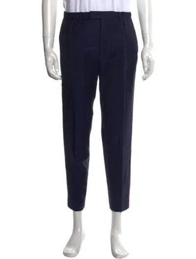 Pre-owned Gucci Wool Pants In Blue