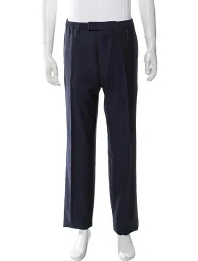 Pre-owned Gucci Wool Pants In Blue