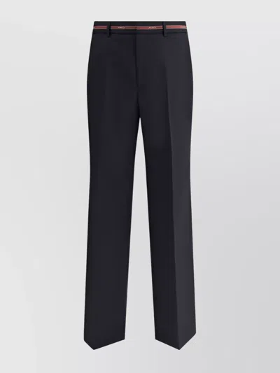 Gucci Wool Pants Selvedge Detail In Black