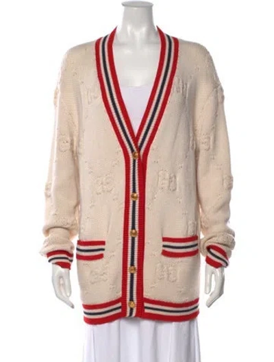 Pre-owned Gucci Wool Patterned Sweater In Neutrals
