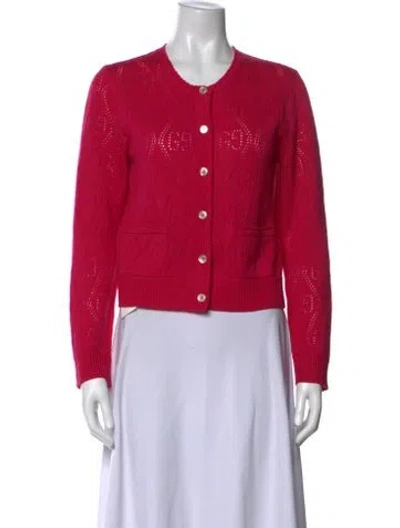 Pre-owned Gucci Wool Patterned Sweater In Pink