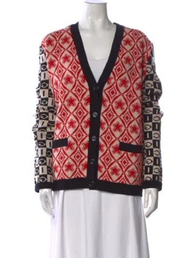Pre-owned Gucci Wool Patterned Sweater In Red