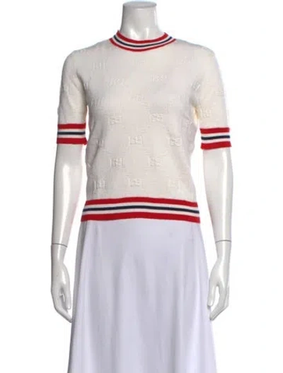 Pre-owned Gucci Wool Patterned Sweater W/ Tags In Neutrals