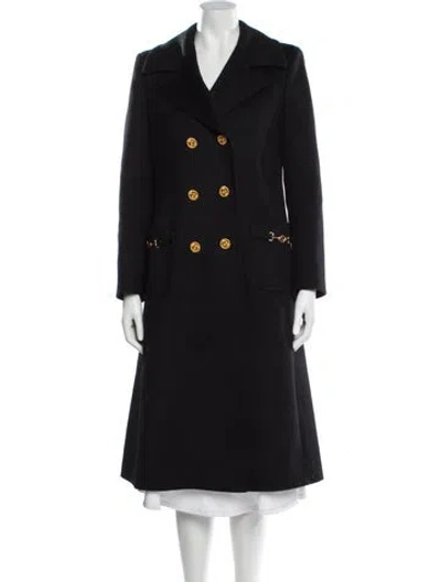 Pre-owned Gucci Wool Peacoat In Black