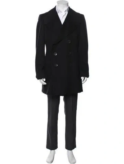 Pre-owned Gucci Wool Peacoat In Black