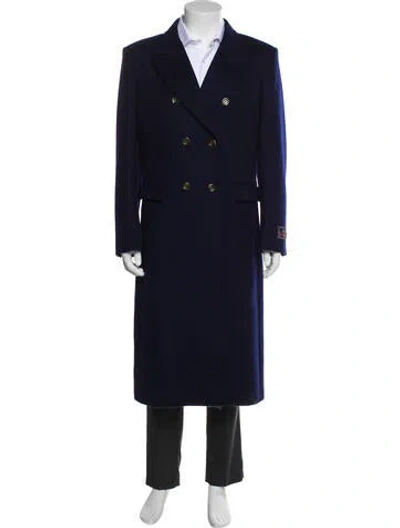 Pre-owned Gucci Wool Peacoat In Blue