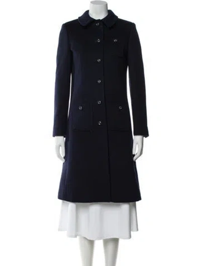 Pre-owned Gucci Wool Peacoat In Blue