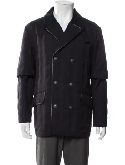 Pre-owned Gucci Wool Peacoat In Blue