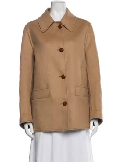 Pre-owned Gucci Wool Peacoat In Neutral