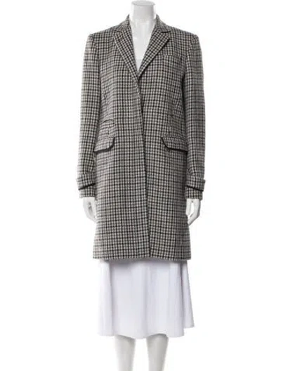 Pre-owned Gucci Wool Plaid Print Coat In Neutral